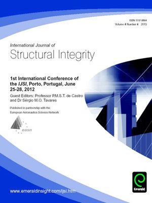 cover image of International Journal of Structural Integrity, Volume 4, Issue 4